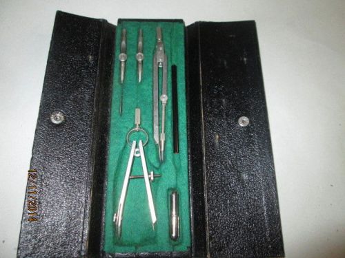 MACHINIST TOOLS LATHE MILL Vintage Precision Drafting Drawing Tool Set in Case