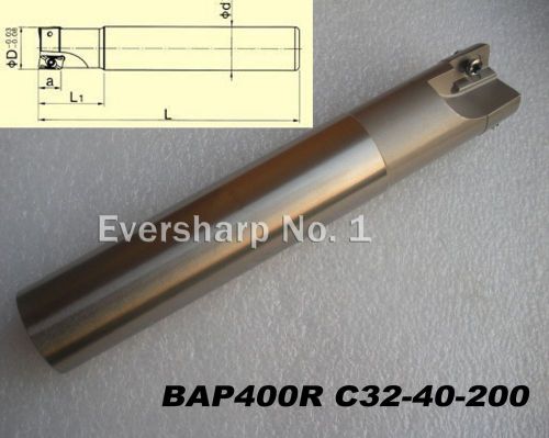 Lot 1pcs BAP400R C32-40-200 Indexable End Mill Holder Dia 40mm Length 200mm