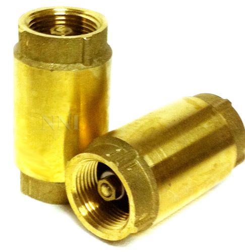 1&#034; brass inline spring loaded check valve 200psi for sale