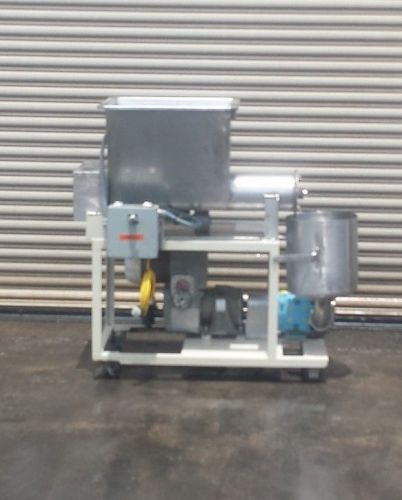 Ingredient Feeder with 4&#034; Screw Conveyor and Waukesha SS PD Pump