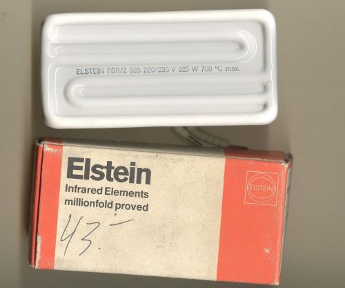 New elstein ceramic infrared heater white 4 3/4&#034; long 2 1/4&#034; wide 325w 230v for sale