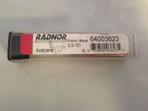 Radnor® 3-101 Size 0 Victor® Style One Piece Acetylene Cutting Tip