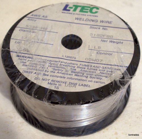 L-Tec Welding Wire 1lb Spool 5356 Made in USA 5182F88 1/16&#034;