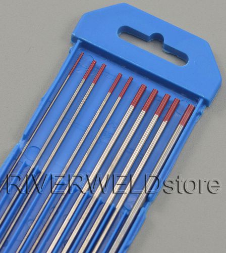 2% Thoriated WT20 TIG Tungsten Electrode 7&#034; Assorted Size 040-1/16-3/32-1/8,10PK