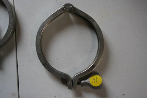 Set of 3  4 3/4&#034; stainless steel tri clamps