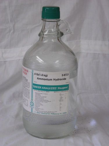 Ammonium Hydroxide  4 LB (1.8 KG) Glass  Bottle JT. Baker analyzed  REAGENT