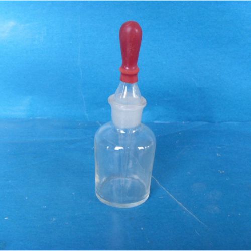 2Pcs 60 mL DROPPING BOTTLE w/ GROUND GLASS PIPETTE Transparent