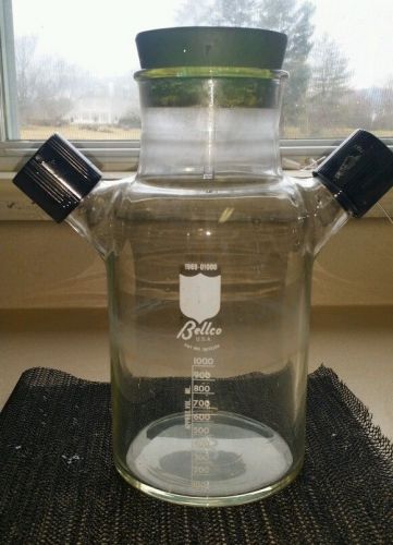 1000mL Spinner Flask with Caps Bellco Glassware