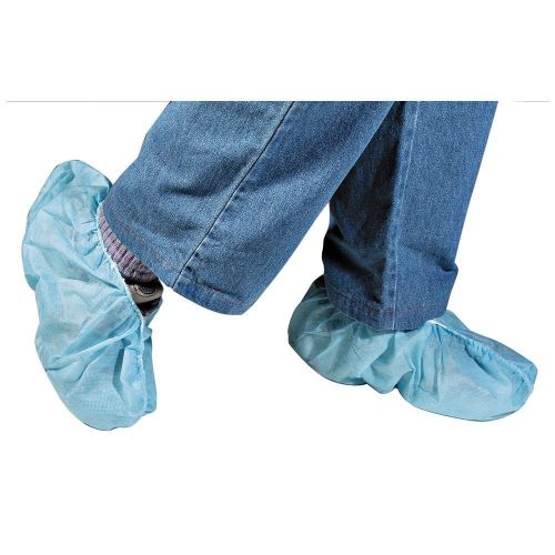 9YR59 28033GRA Shoe Covers, Slip Resist Sole, XL, Blue, 50pk
