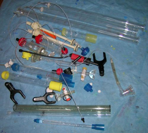 Assorted Chromatography Columns, valves and clamps
