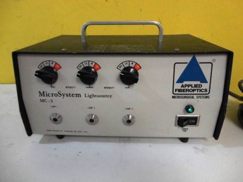 Applied fiberoptics mc3 microsurgical systems microsystem lightsource mc-3 used for sale