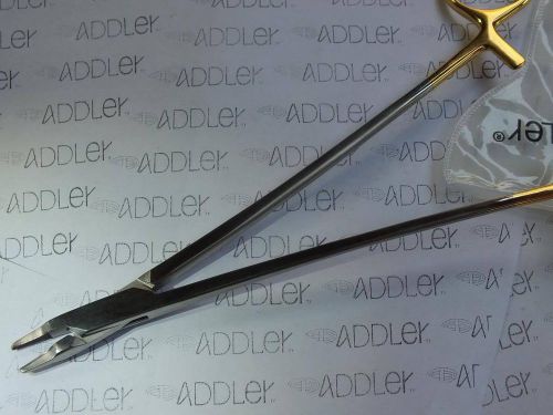 Short Tip Needle Holder TC Tip Golden ADDLER German Stainless