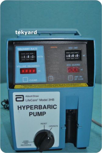 Abbott/shaw lifecare 3hb hyperbaric pump ! for sale