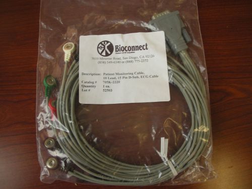 ECG  Monitoring Cable  10 Lead , 15 Pin D-Sub