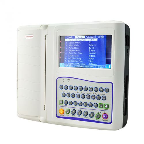 New Digital 12-channel Electrocardiograph ECG Machine EKG Machine 5.7 inch LCD