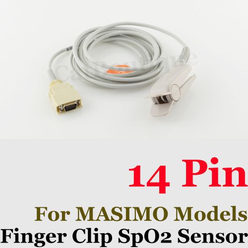 Spo2 sensor cable for masimo audlt finger clip 14 pin for sale