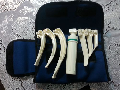 Laryngoscope Set F.O Disposable Plastic 6 MAC&amp;Miller Blades+Handle NEW!!!!!