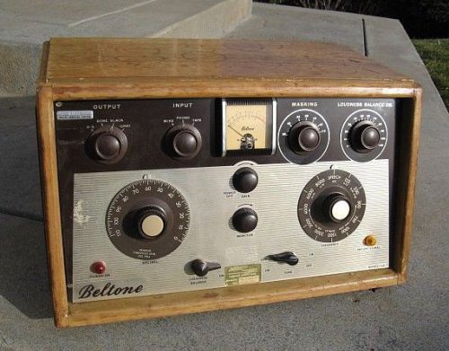 Vintage antique large beltone model 14a audiometer hearing tester test unit for sale