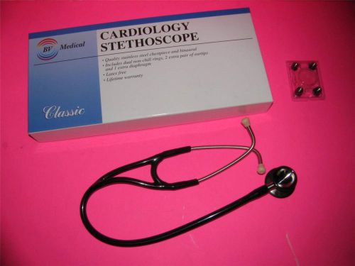 BRAND NEW BV MEDICAL CLASSIC CARDIOLOGY STETHOSCOPE STAINLESS STEEL 30-740-015