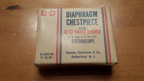 VTG TOOL DOCTOR DIAPHRAGM CHESTPIECE B-D TRIPLE CHANGE MEDICAL STETHOSCOPE BOX