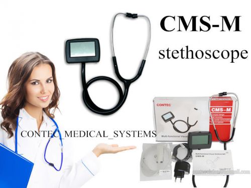 Factory CONTEC CE CMS-M Multi-function Visual Stethoscope LCD Backlight,SpO2 ECG