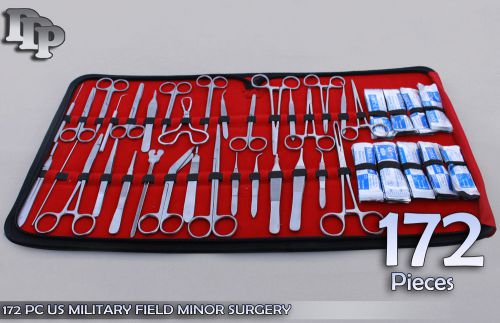 172 pc us military field minor surgery surgical veterinary dental instrument kit for sale