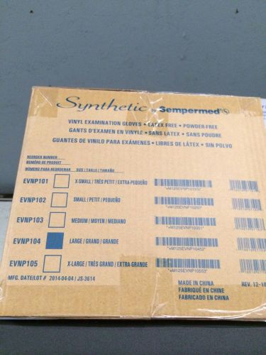 Sempermed® Synthetic Vinyl Gloves Size-Large 1000Gloves in 1 case