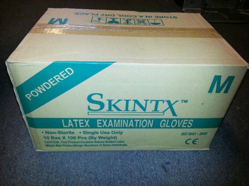 1000/case latex disposable gloves powdered exam (nitrile vinyl free) small s for sale