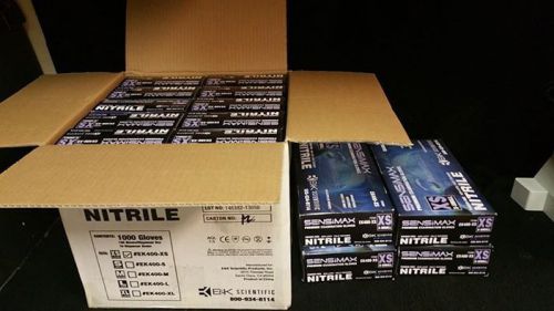 Sensimax premium nitrile gloves size xs 100 box 14 boxes in lot 1400 gloves for sale