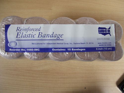 ! IMCO Reinforced Elastic Bandage 6&#034;x4.5 yd 1660-IMC pack of 10