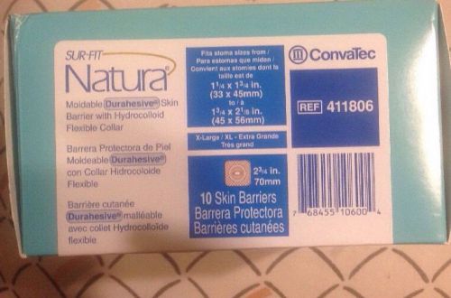 Convatec SUR-FIT Natura Durahesive Skin Barrier 411806 (1 box/ 10 units)