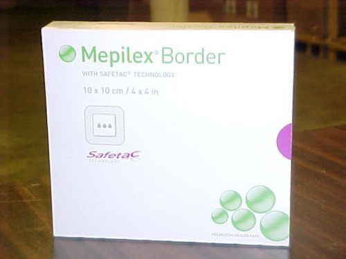 Molnlycke mepilex border 4&#034;x4&#034; box/5 295300 self-adherent wound dressing for sale
