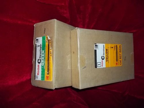 Selling as Lot 1-Kodak C Developer Yellow 8270225 750g 1-Green 2 pack Developer