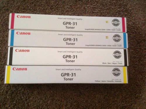 Genuine Canon OEM GPR-31  Set of Toners with New Waste Container