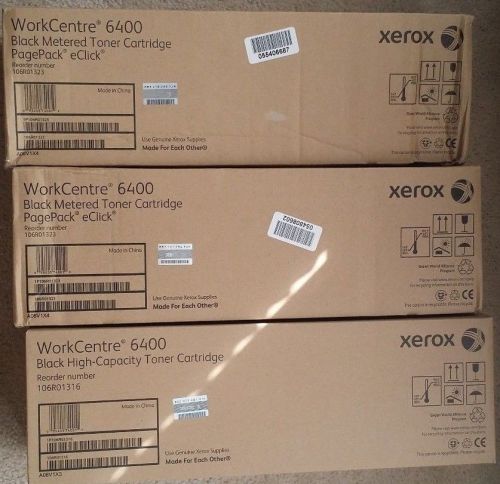 WorkCentre 6400 Xerox Toner -Black Toner Cartridge - 3 boxes
