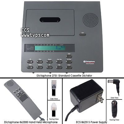 Pre-owned dictaphone 2750 2751 standard cassette dictator for sale