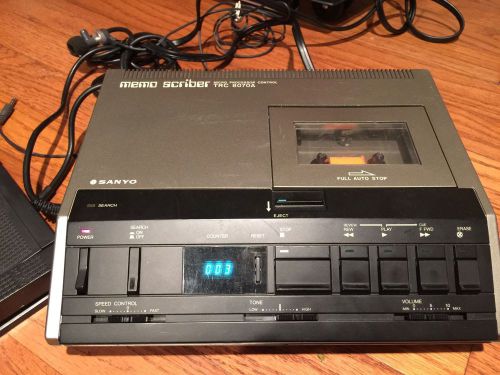 SANYO 8070 Memo Scriber Micro Processor, Cassette Tape Recorder Great Condition