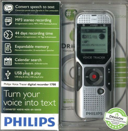 Philips Voice Tracer DVT1700 digital recorder 4GB FREE SHIPPING