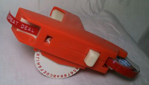 Dymo Label Maker Retro Orange Crafting Scrapbook With Red Label Tape