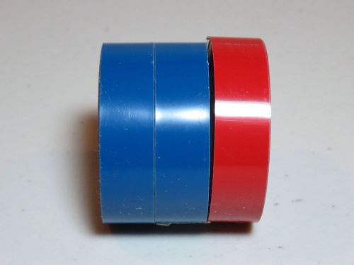 ROTEX - 1/2&#034; Embossing TAPE for making labels - Lot of 3 ROLLS (2-Blue, 1-Red)