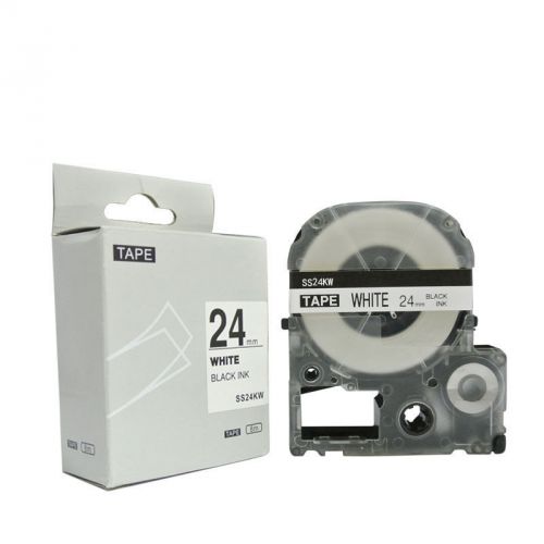 Label tape ss24kw (lc-6wbn9)black on white 24mm*8m compatible for  epson lm-700 for sale
