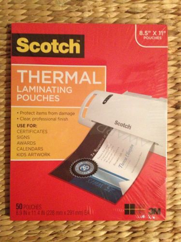 Scotch Thermal Laminator Pouches,50 Ct.,8.5&#034; X11&#034;