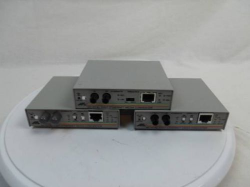 Lot of 3 ATI Allied Telesyn Inc AT-MC101XL Wired Fast Ethernet Media Converter
