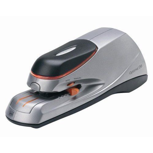 Rexel Optima 20 Electric Stapler - Silver/ Black