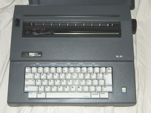 Smith corona electronic typewriter # sl 80 with keyboard cover! for sale
