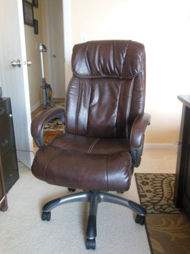 Realspace waincliff high-back bonded leather chair for sale