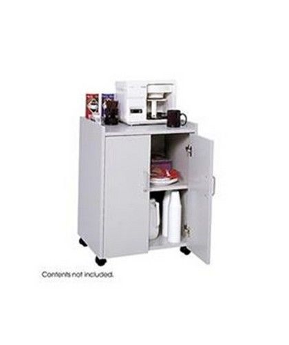 Safco mobile refreshment center medium oak 8953mo for sale