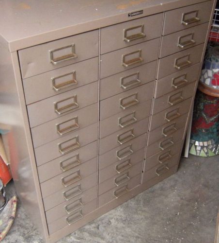 vintage 30 drawer file cabinet