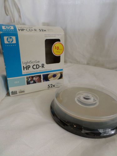 10x HP LIGHTSCRIBE 700MB 52x CD-R CD Recordable 80 Minutes LCR00039MW