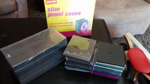 staples 5mm slim jewel cases -90 new